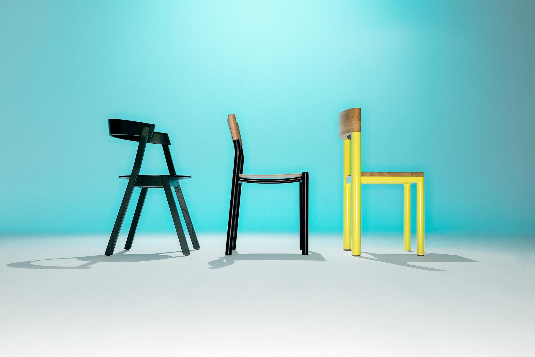 INN Chair, FLEX Chair and PACO Chair by hannes&fritz, collaboration between Hannes Breuer & Fritz Gräber