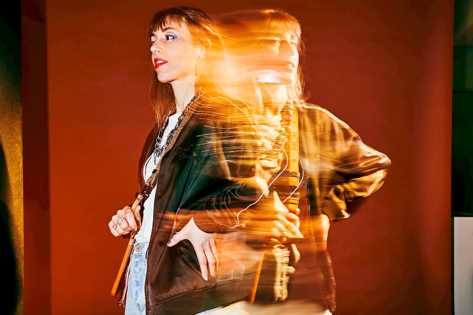 Long Exposure Portrait of Woman Turning her Head
